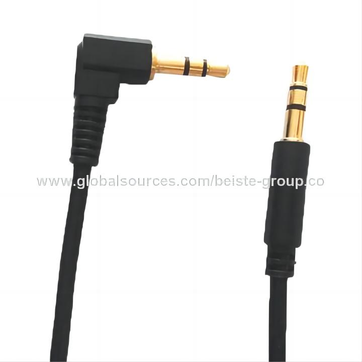 Aux 3.5mm to 3.5mm right angle audio cable