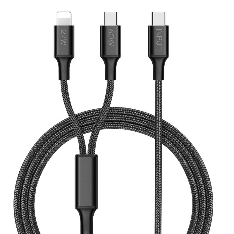 BST-D203 2024 New 2 in 1  Braided Charging Cable