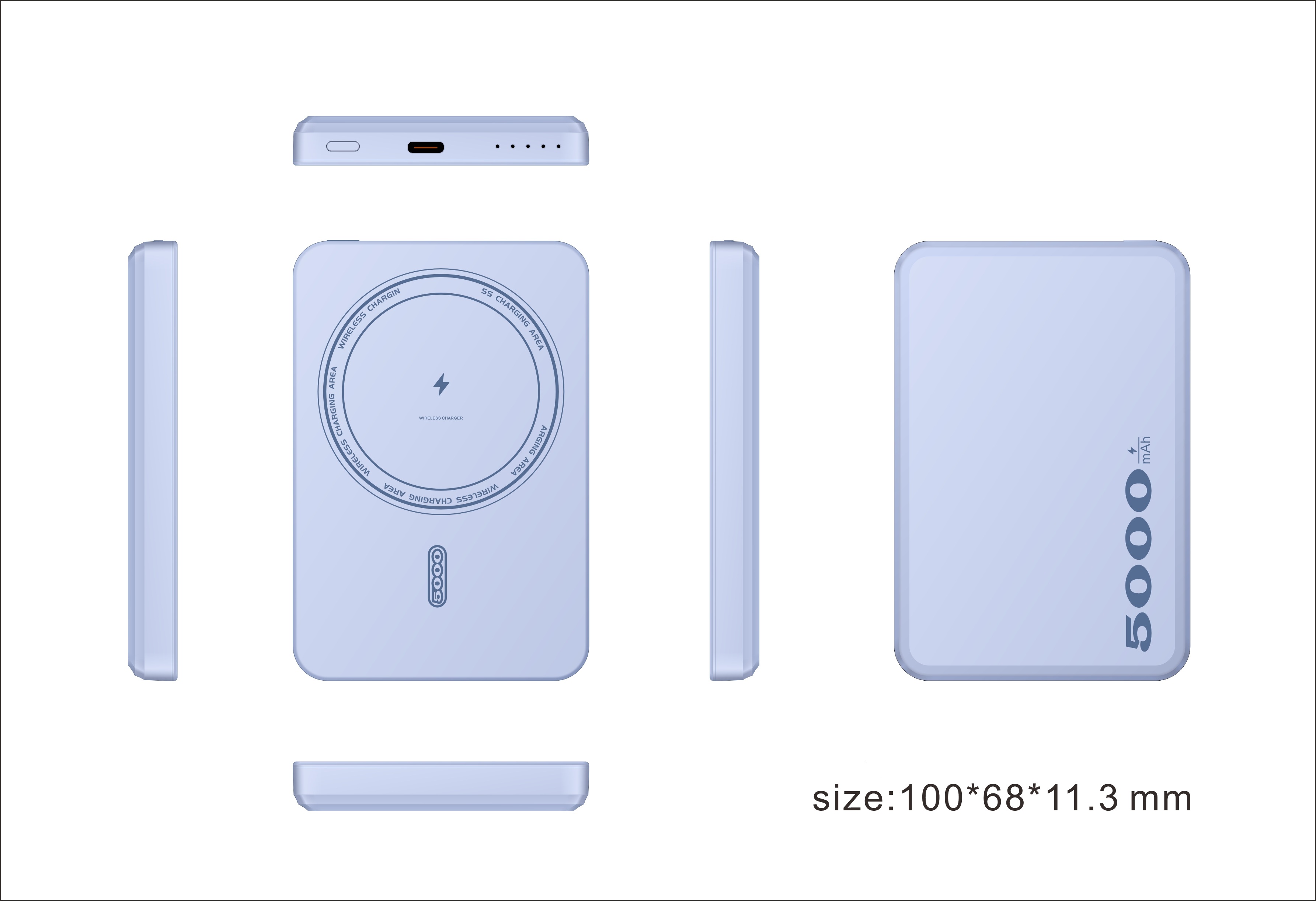 BST-M014 PD20W Magsafe Wireless Charger Power Bank 5000mAh